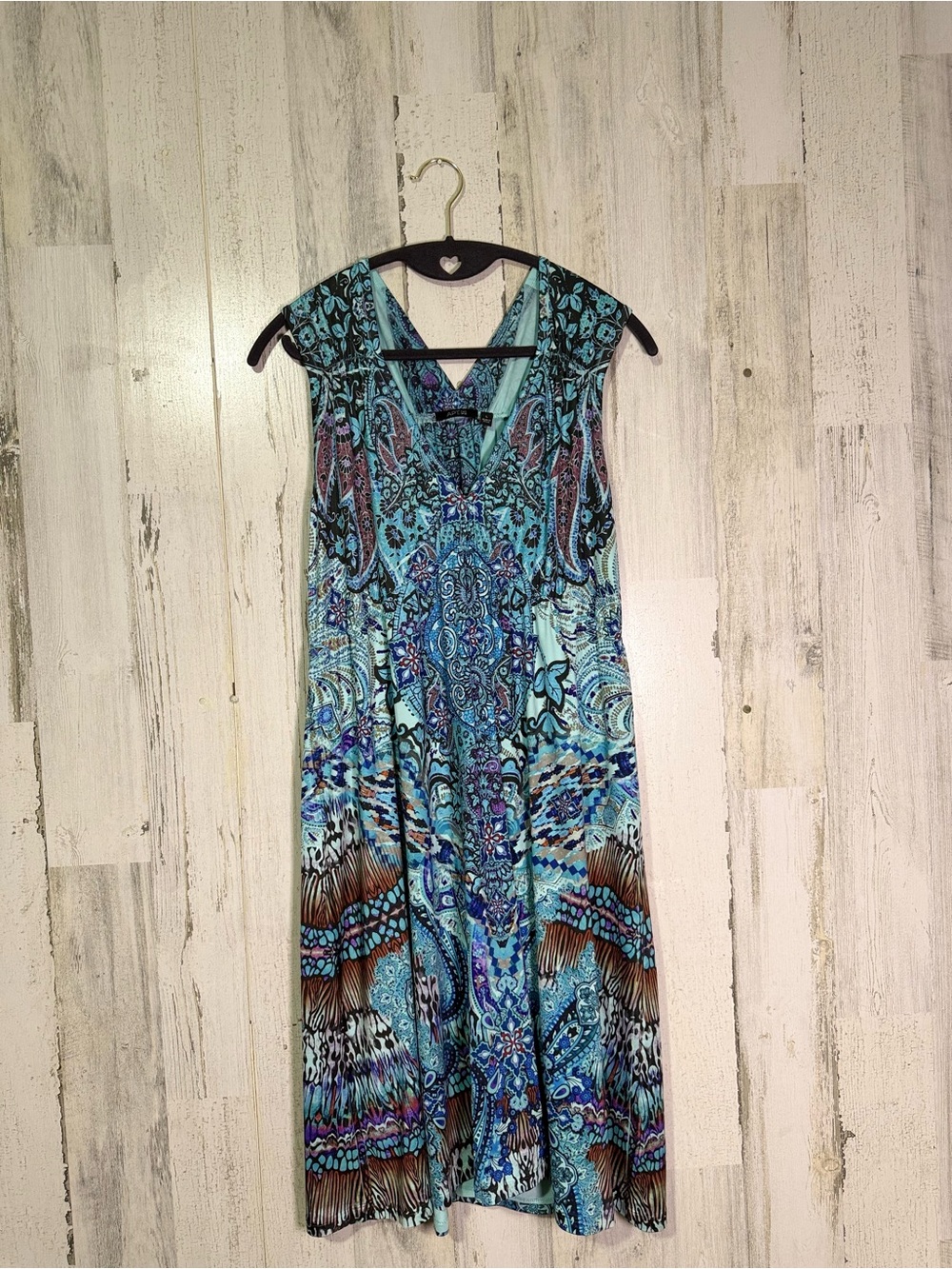 Apt. 9 Paisley Print Sleeveless V-Neck Dress - Women's Size Large - Picture 3 of 8